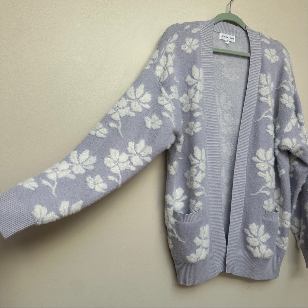 Gemma+Jane Floral Jacquard Cardigan Size Large - Picture 6 of 11
